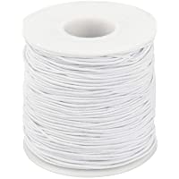 LYTIVAGEN 100m Cuerda Elástica Cordón de 1mm Cordones de Fabricación de Tela Elástica Cordón Artesanal Hilo Elástico…